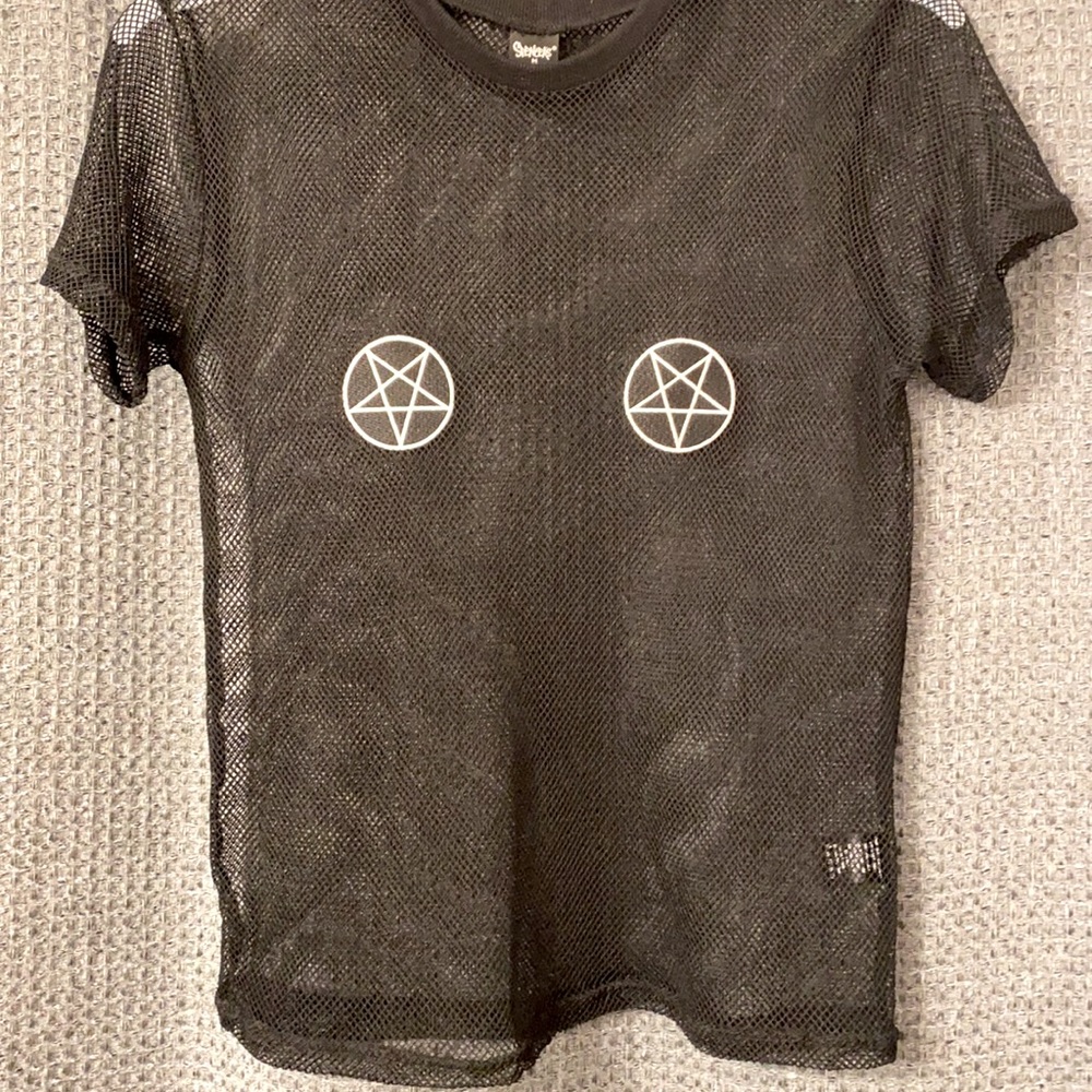 Spencer’s Mesh Pentagram Top